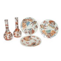 Meiji Period Japanese ceramics collection to include three Japanese Hichozan Fukagawa shallow dis...