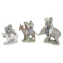 Lladro - three figures by Jose Puche: "A Ride in the Country" no 5354, (issued 1986, retired 1994...