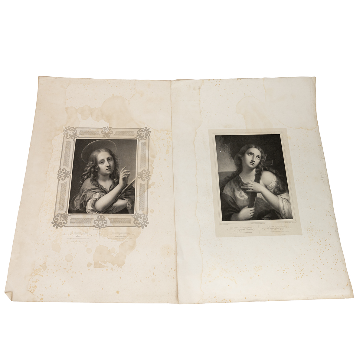 After Carlo Dolci (1616-1686) by V. Leng (fl. early 19th century) - St. Agnes Martyr, lithograph ...