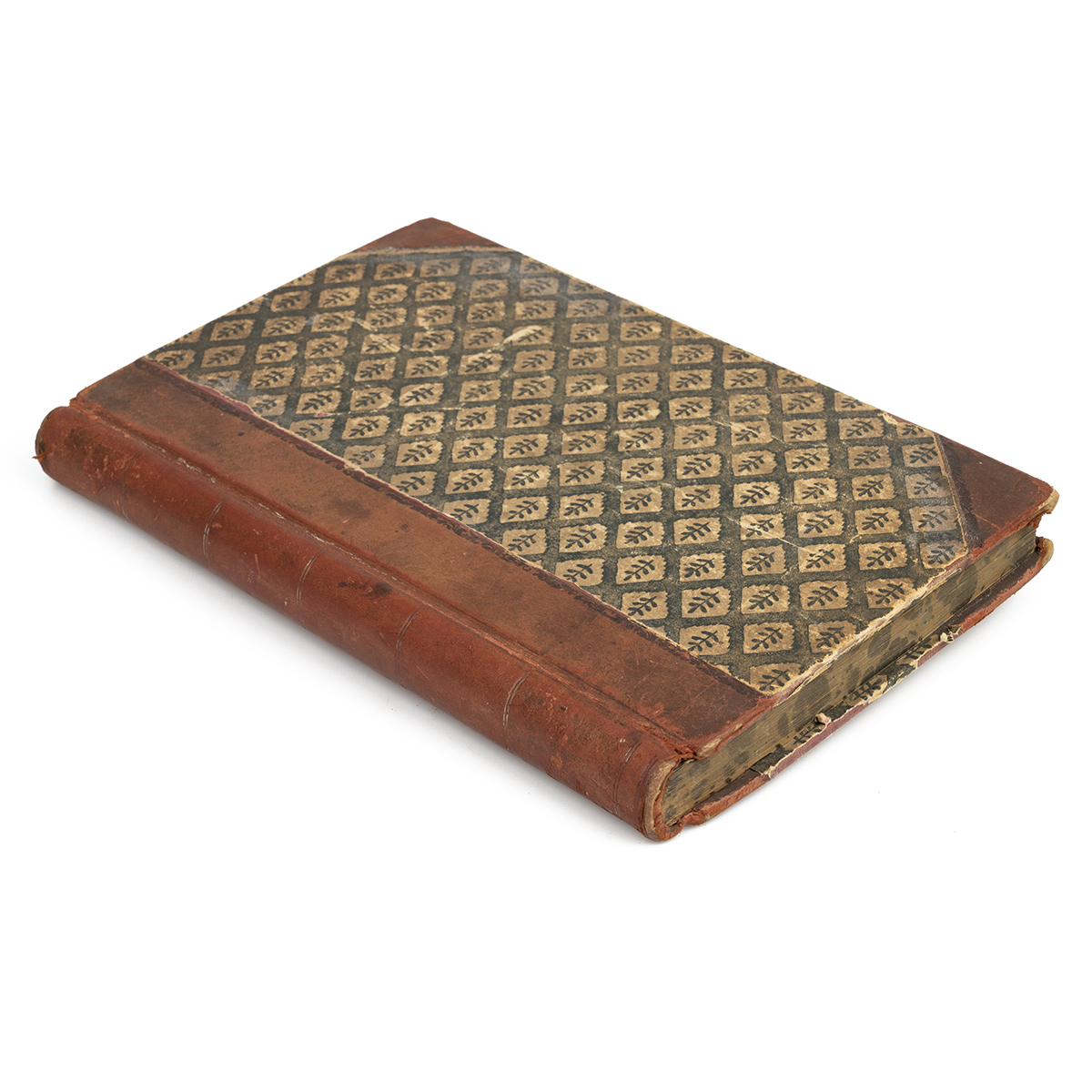 19th Century French dummy book safe. Printed paper with leather corners and spine. W 22.5cm, D 3.... - Image 2 of 3
