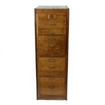 Historic interest - Antique oak filing cabinet from the Chancellor of the Exchequer's Offices, 11...