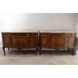 Pair of Italian marquetry commodes. A high quality revivalist identical pair which date c1950's. ...
