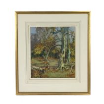 John King (1929-2014) - New Forest Glade, watercolour, signed 'John King' lower right, mount open...