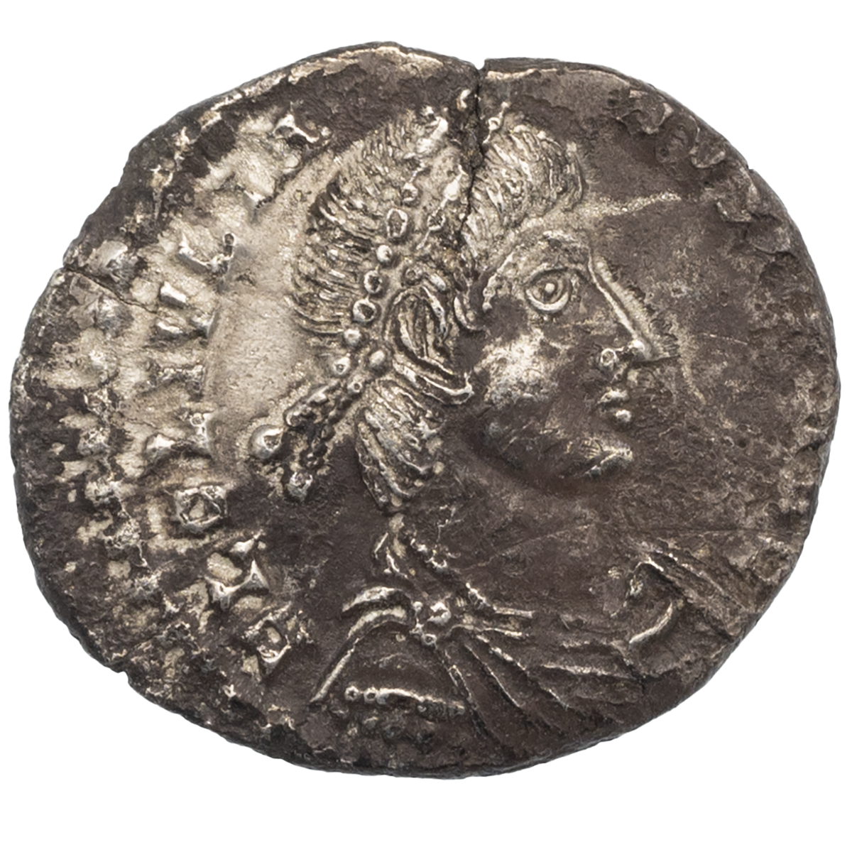 360-363 AD Julian II, the Apostate, silver AR Siliqua. Obverse: diademed draped bust of the Emper...