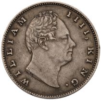 1835 King William IV British India silver One Rupee coin struck at the Calcutta Mint (KM 450.5). ...