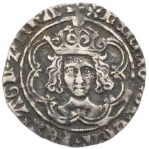 1495-1498 King Henry VII, facing bust issue class IIIb silver Groat with pansy mintmark (S 2198A)...