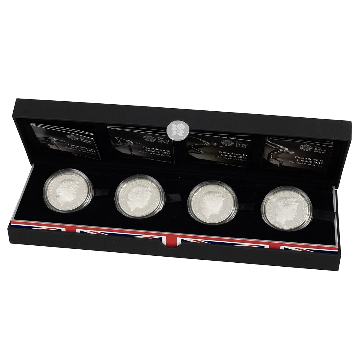 2009-2012 Countdown to London Olympics four-coin silver proof £5 set in Royal Mint box. Includes ... - Image 2 of 3