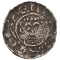 1199-1216 King John silver short cross Penny type 5b?, Hue on Canterbury (S 1351?). Obverse: faci...