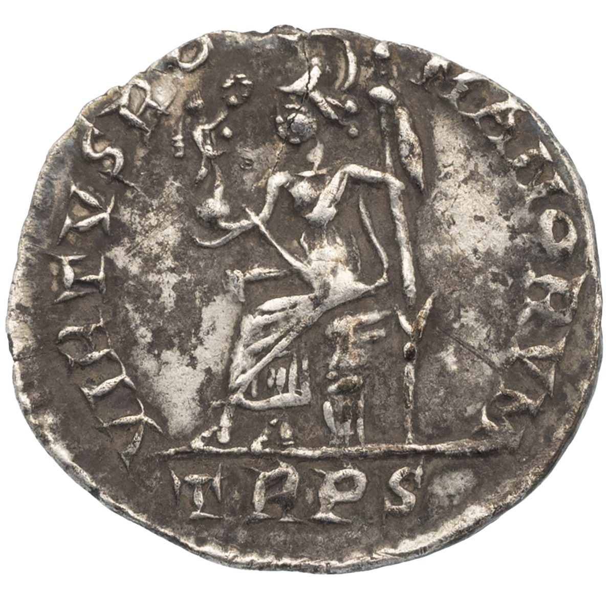392-394 AD Eugenius ailver AR Siliqua, Trier mint, scarce (Sear 20688). Obverse: draped, cuirasse... - Image 2 of 2
