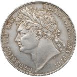 1820 King George IV high-grade silver Halfcrown with garnished shield reverse (S 3807). Obverse: ...