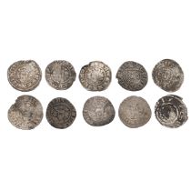 Ten (10) silver Pennies of King Edward I (1272-1307) and King Edward II (1307-1327). Weight: 12g ...