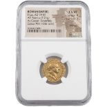 79-81 AD Titus gold AV Aureus struck as Caesar by Vespasian, Rome graded Ch VF (Calico 796 this c...