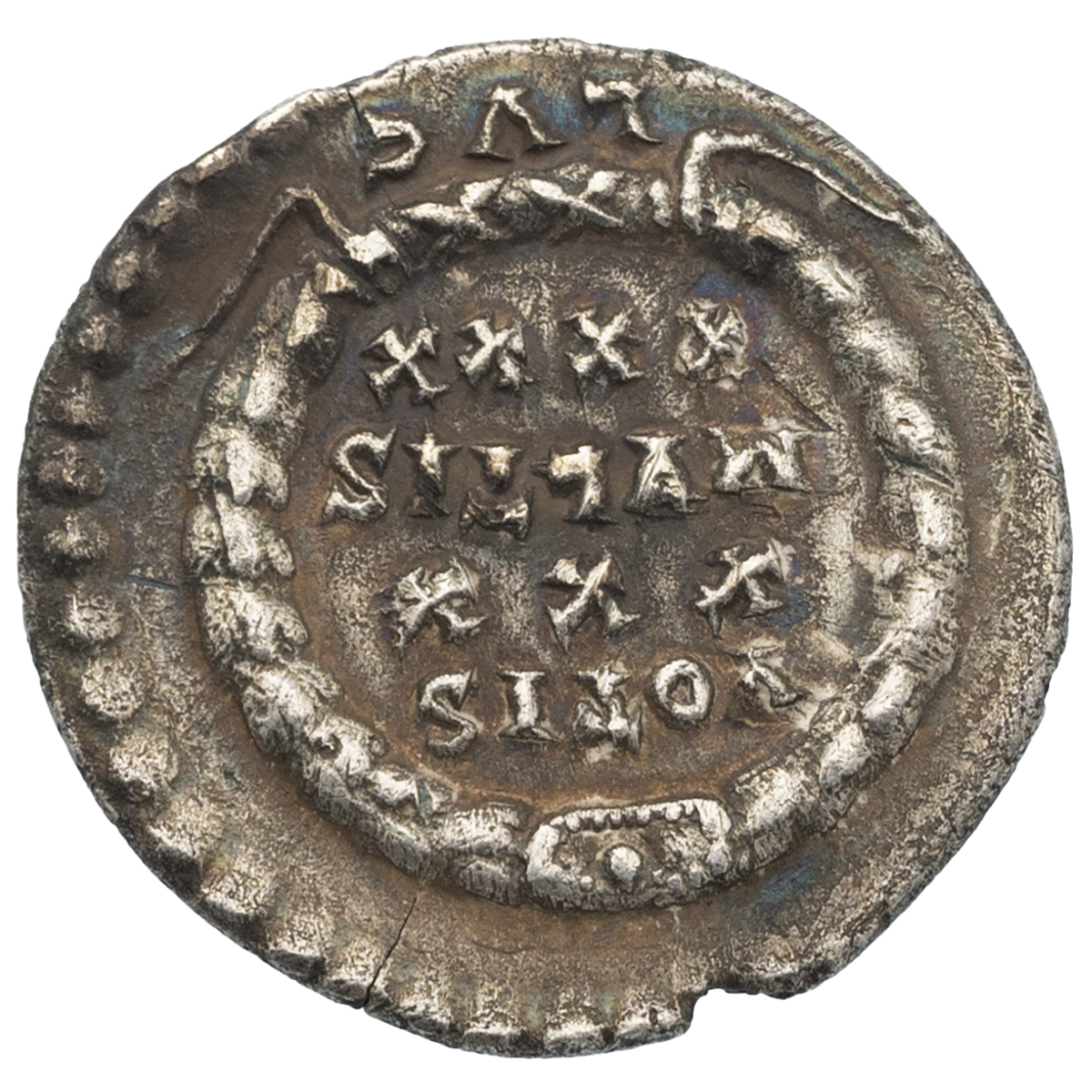 337-361 AD Constantius II silver AR Siliqua, Lugdunum (Lyon) mint (Sear 17932). Obverse: draped, ... - Image 2 of 2