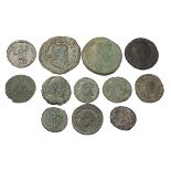 Twelve (12) better Roman bronzes, a range of Emperors, denominations and grades. Weight: 76g tota...