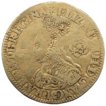 1562 Queen Elizabeth I milled issue gilded silver Sixpence with decorated dress (S 2595, North 20...