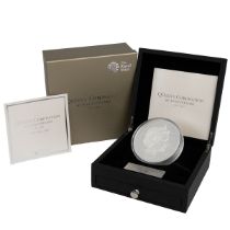 2013 Elizabeth II Coronation 60th Anniversary 1kg silver proof coin from The Royal Mint. Obverse:...