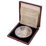 1887 Queen Victoria Golden Jubilee large silver official medal in a box with card (Eimer 1733b, B...
