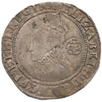 1582 Queen Elizabeth I sixth issue silver Sixpence with bell mintmark (S 2578). Obverse: crowned ...