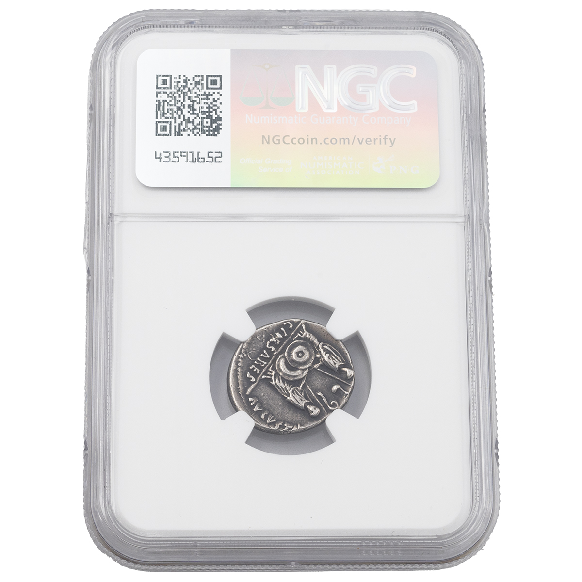 27 BC-14 AD Augustus silver AR Denarius, struck at the mint of Lugdunum, graded Ch VF (RIC 207). ... - Image 2 of 2