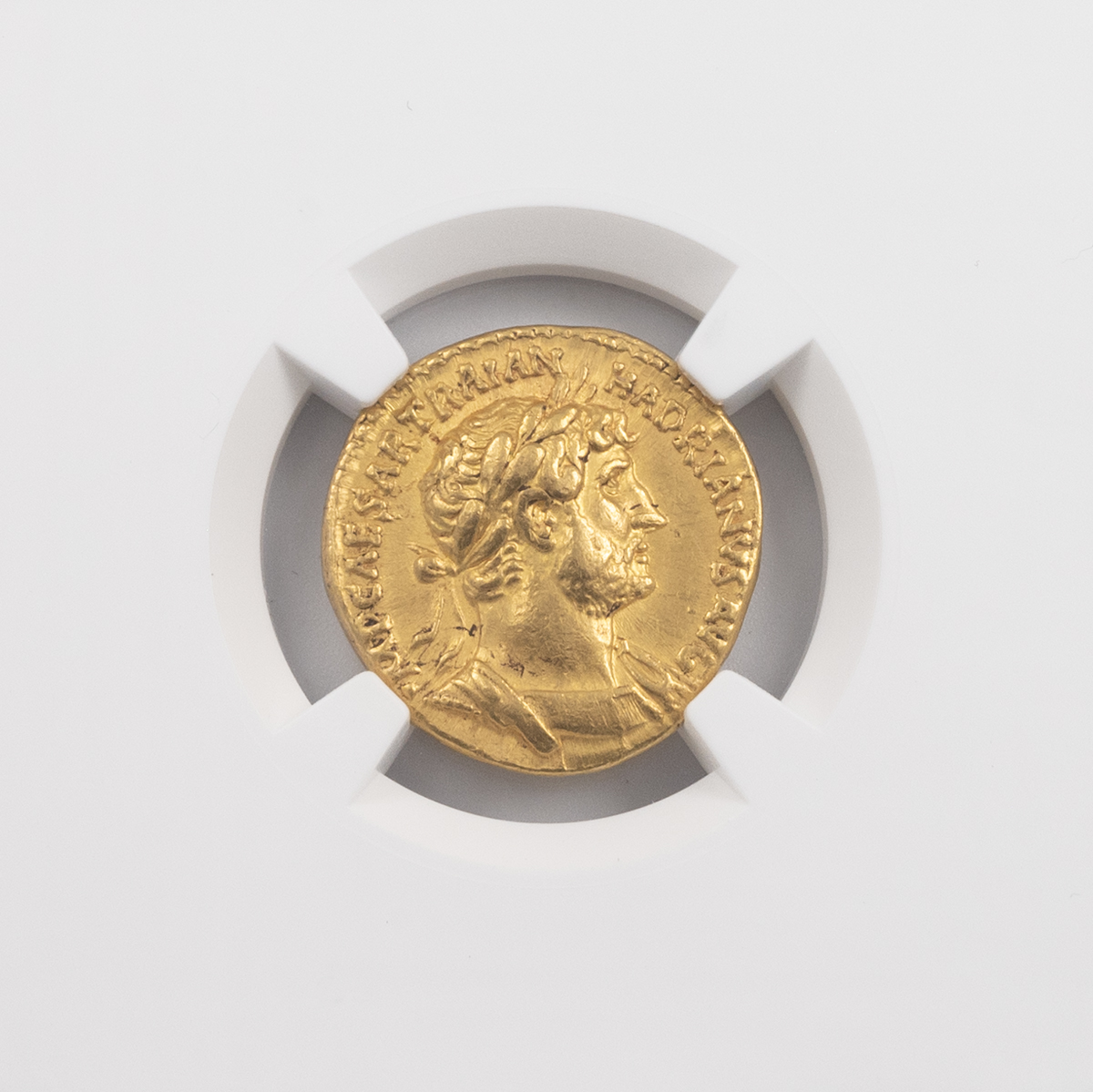117-138 AD Roman Empire, Hadrian AV gold Aureus with Janus graded XF by NGC Ancients (RIC 509). O... - Image 2 of 4