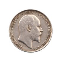 1904 King Edward VII silver Sixpence with obverse by George William de Saulles (S 3983). Obverse:...