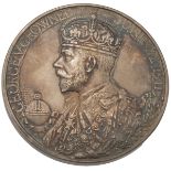 1911 King George V and Queen Mary large silver official medal in the original box (Eimer 1922, BH...