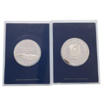 Two (2) 1979 Republic of the Philippines Franklin Mint silver commemorative coins. Includes (1) 1...