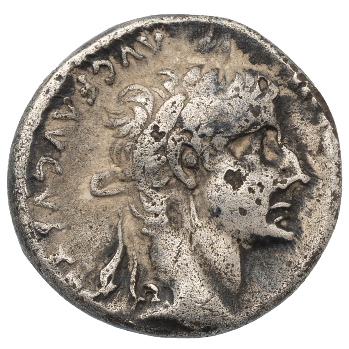 14-37 AD Tiberius silver AR Denarius, 'Tribute Penny' type. Obverse: right-facing laureate bust o...