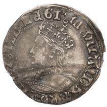 1553-1554 Queen Mary I hammered silver Groat with pomegranate mintmark (S 2492, North 1960). Obve...
