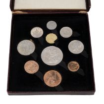 1951 King George VI Festival of Britain ten-coin specimen base metal proof set in original box. I...
