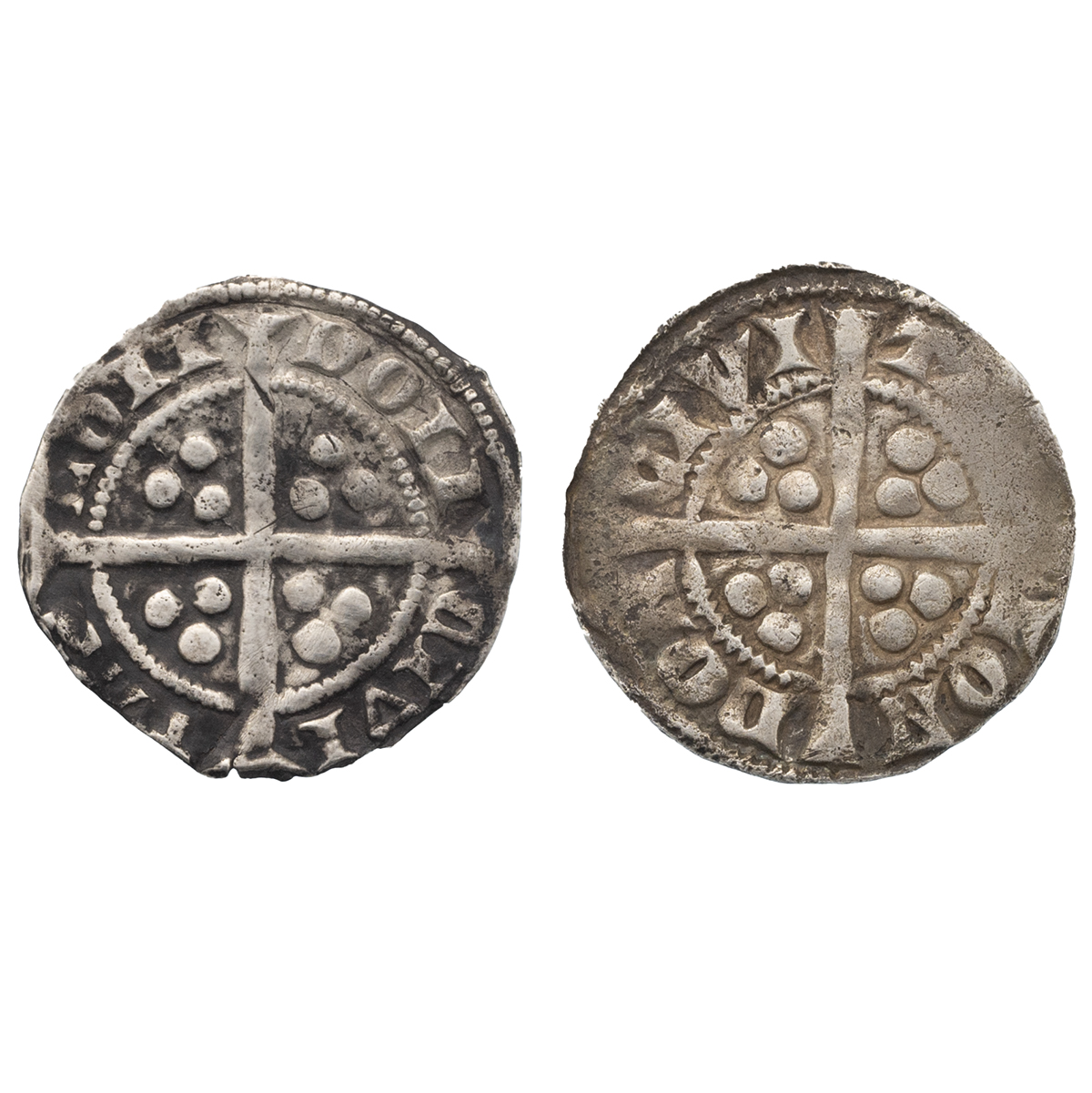 Two (2) 14th century London mint silver Pennies. Includes (1) c1301-1307 King Edward I class 10 P... - Image 2 of 2