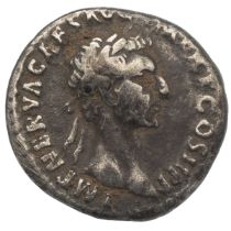96-98 AD Nerva silver AR Denarius, mint of Rome (Sear 3019). Obverse: laureate bust, facing right...