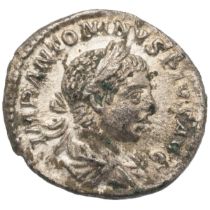 218-222 AD Elagabalus silver AR Denarius (Sear 7516). Obverse: laureate draped bust, 'IMP ANTONIN...