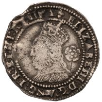 1573 Elizabeth I third/fourth issue hammered silver threepence with scarcer acorn mint mark (S 25...