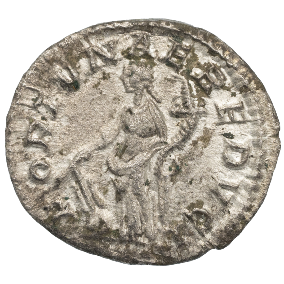 218-222 AD Elagabalus silver AR Denarius (Sear 7516). Obverse: laureate draped bust, 'IMP ANTONIN... - Bild 2 aus 2