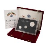 1947-1997 50th Anniversary of India's Independence commemorative Mumbai proof three-piece set. In...