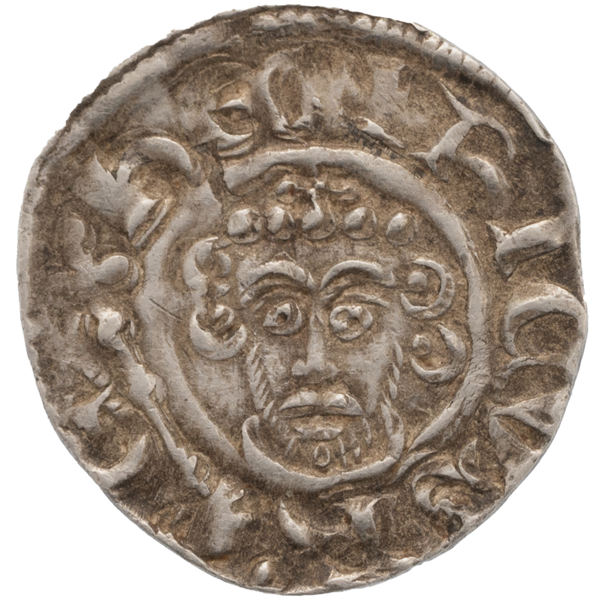 1199-1216 King John class 5c short cross silver Penny struck at the mint of Ipswich by the moneye...