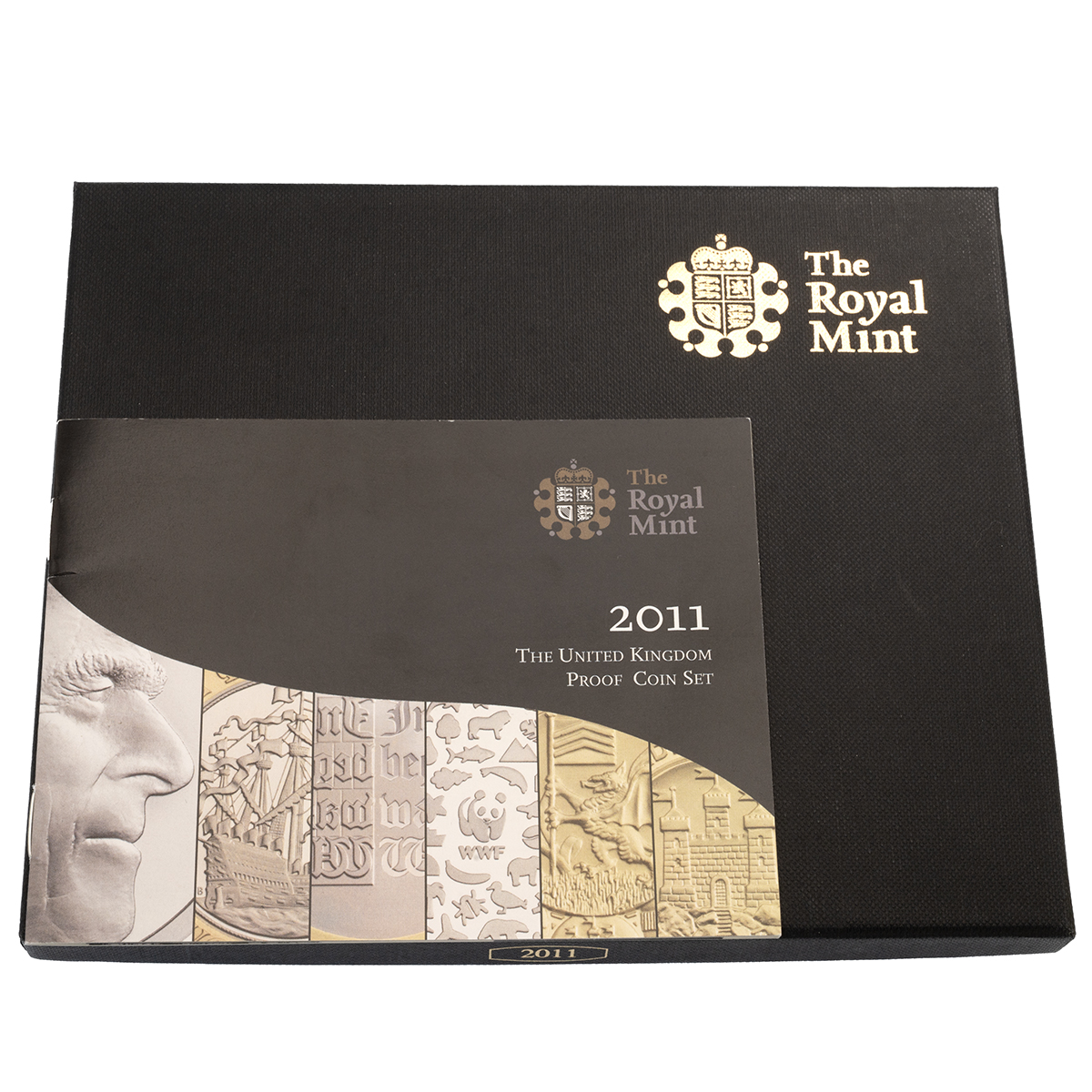 2011 low mintage standard Royal Mint 14-coin UK proof set in the original black card box. Include... - Image 3 of 3