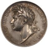 1821 official silver coronation medals of King George IV, designed by Benedetto Pistrucci (Eimer ...