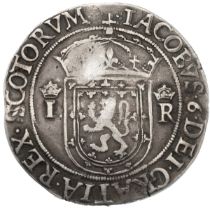 1567 Scotland King James VI silver Ryal or Sword Dollar, countermarked with a crowned thistle (as...