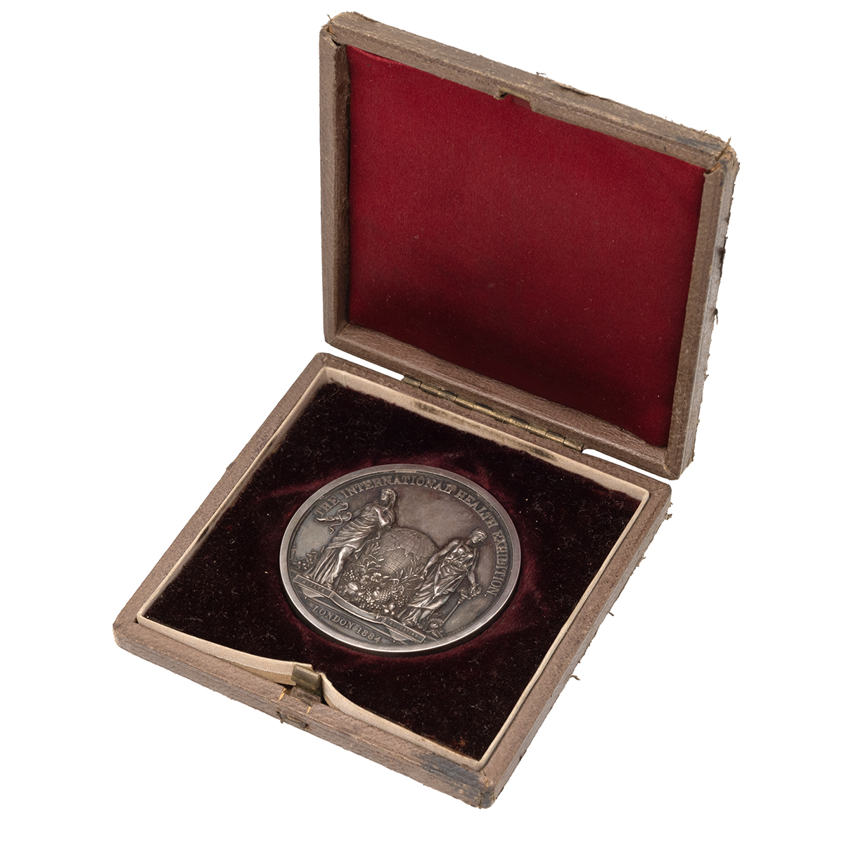 1884 International Health Exhibition silver medal by Leonard Charles Wyon (Eimer 1704, BHM 3175).... - Image 2 of 3