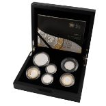 2011 UK Royal Mint silver proof piedfort 6-coin collectors set in the original presentation box. ...