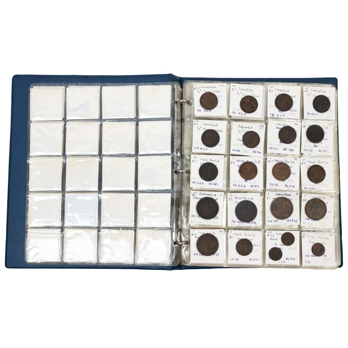 Large coin album containing Canadian coins and tokens in silver and base metal. Includes coinage ... - Image 2 of 5