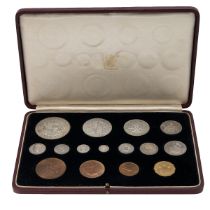 1937 George VI Coronation 15-coin specimen proof set with Maundy Money in the box of issue. Inclu...