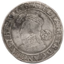 1579/80 overdate Queen Elizabeth I, fifth issue Sixpence with Latin cross mintmark (S 2572). Obve...