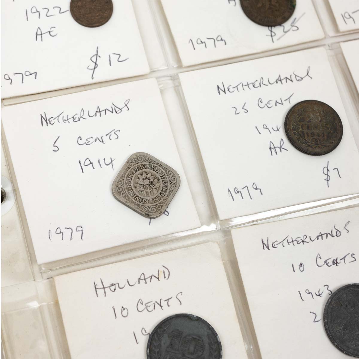 Large folder of 19th and 20th-century coins and tokens in base metal and silver. Includes coins f... - Image 4 of 5