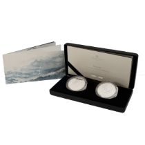 2023 two-coin Royal Mint 1oz silver Britannia set, one proof, one frosted, from an LEP of just 52...