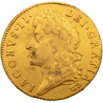 1685 gold 'full' Guinea from the first year of King James II's reign (S 3400, Farey 260, Bull 321...