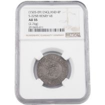 1505-1509 King Henry VII hammered silver 'Profile Issue' Groat with pheon mintmark (S 2258). Obve...