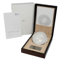 2013 Prince George Duke of Cambridge Christening silver proof 1 Kilogram coin. Obverse: Ian Rank-...